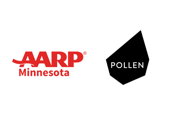 AARP Minnesota and Pollen logos